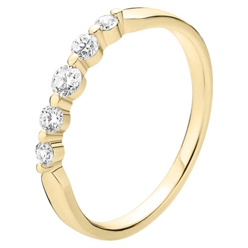Ring i 8 kt. Guld med Lab-Grown Diamanter – Lund Copenhagen